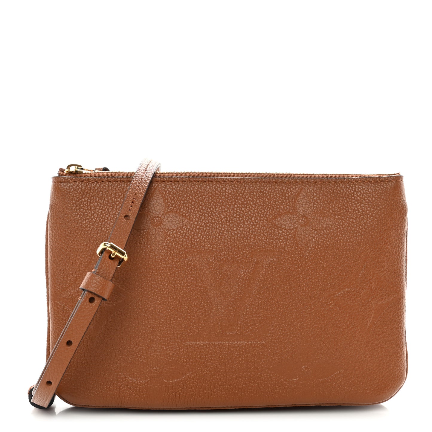 Empreinte Monogram Giant Double Zip Pochette Caramel