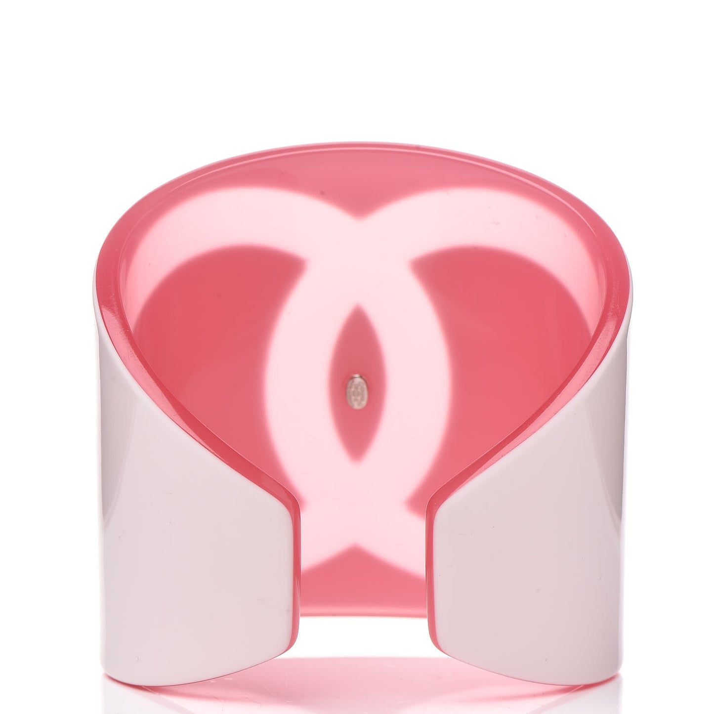 Resin CC Wide Cuff White Pink