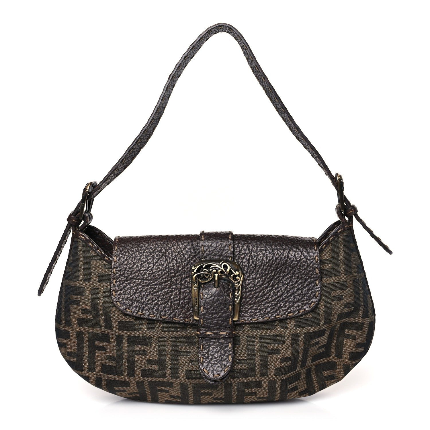 Fendi Zucca Shoulder Bag Tobacco 1 of 11