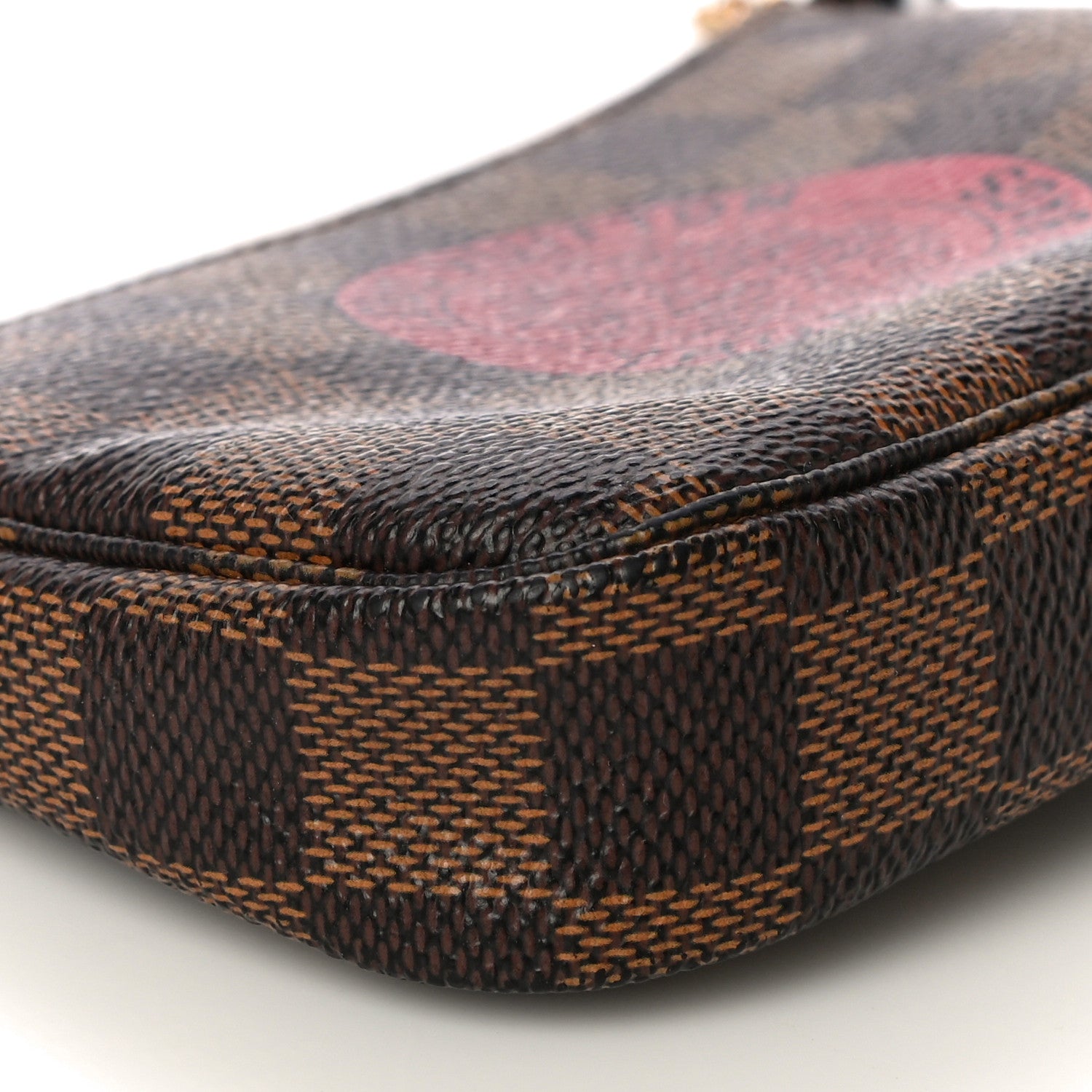 Louis Vuitton Damier Ebene Complice Trunks and Bags Mini Pochette Accessories Red 10 of 10