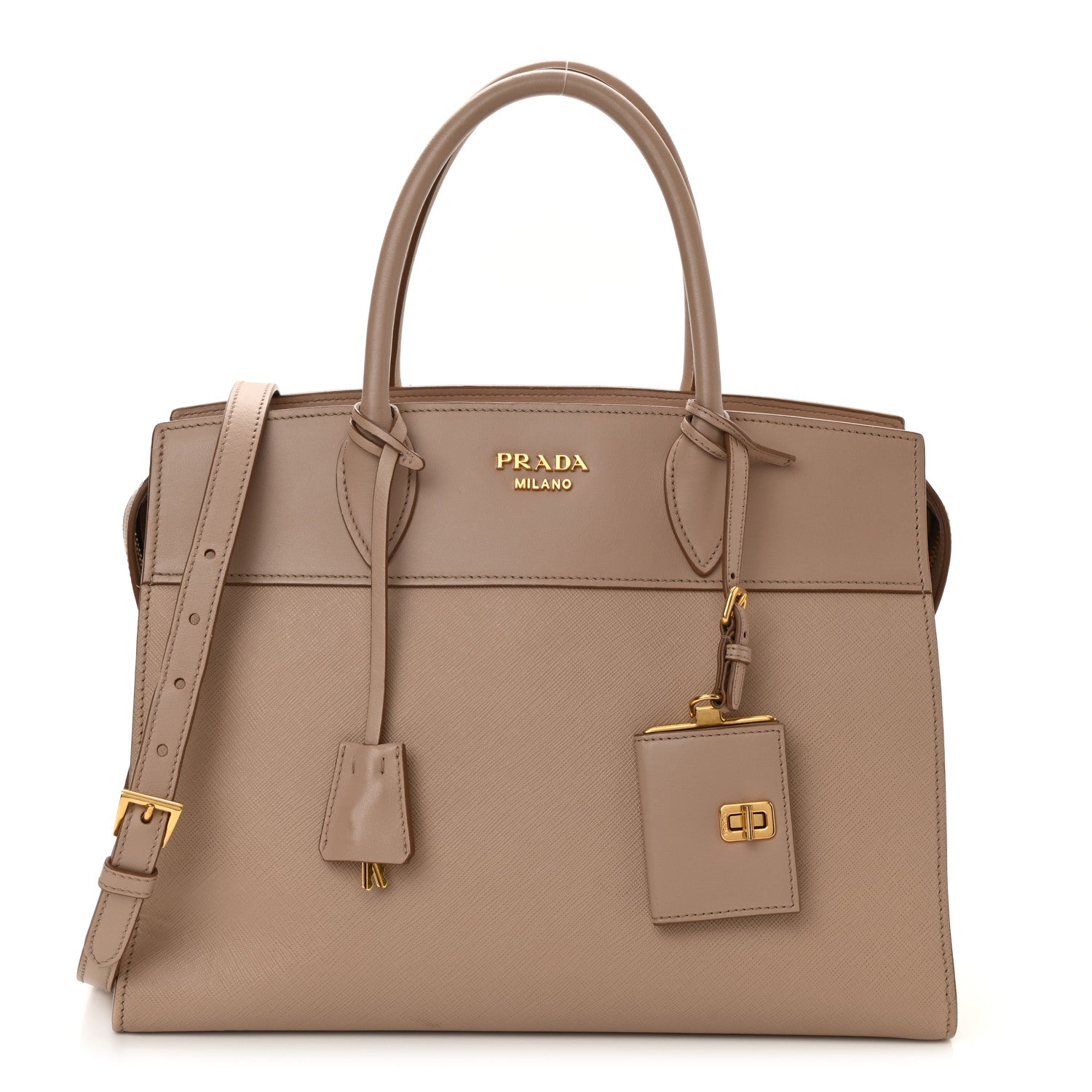 Prada Saffiano City Calfskin Medium Esplanade Cammeo 1 of 8