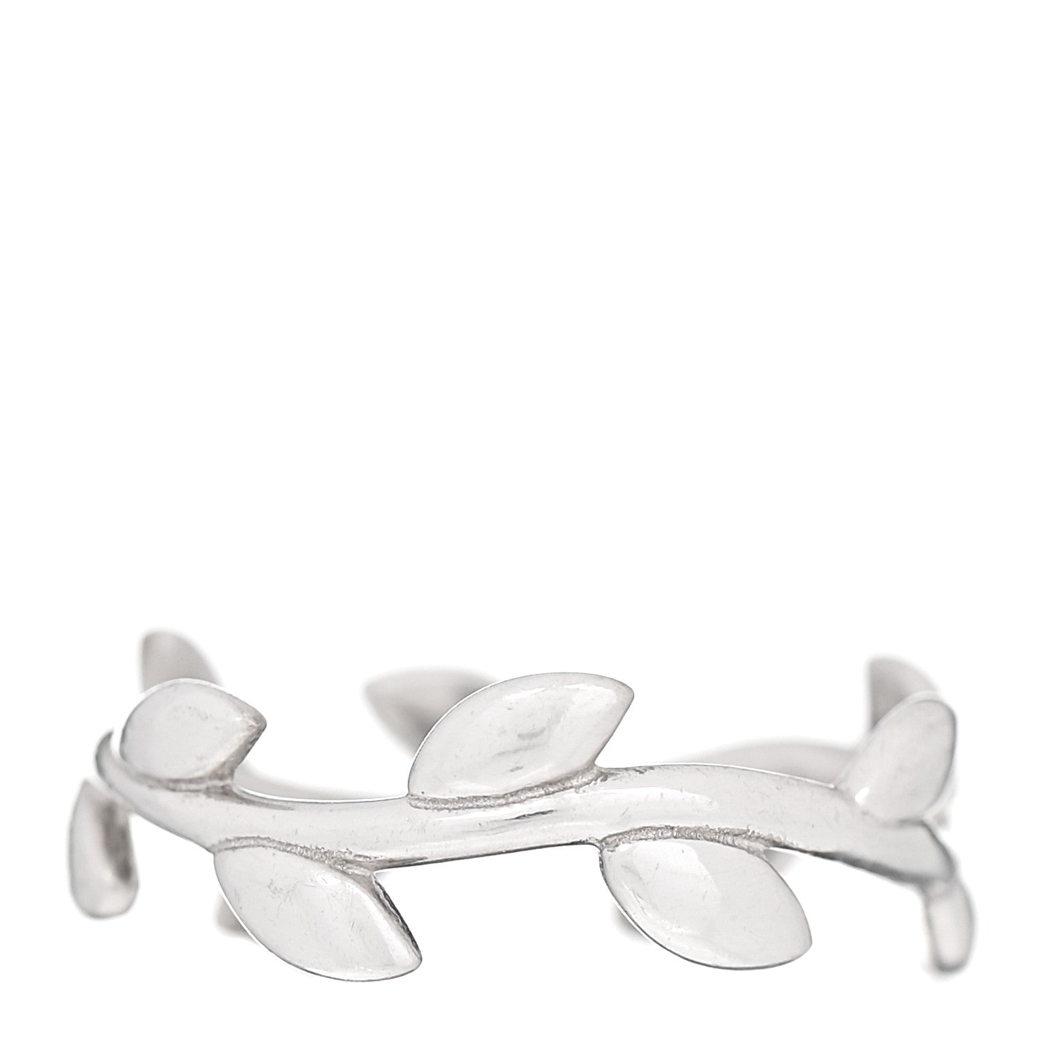 Tiffany Sterling Silver Paloma Picasso Narrow Olive Leaf Band Ring 46 3.75 3 of 5