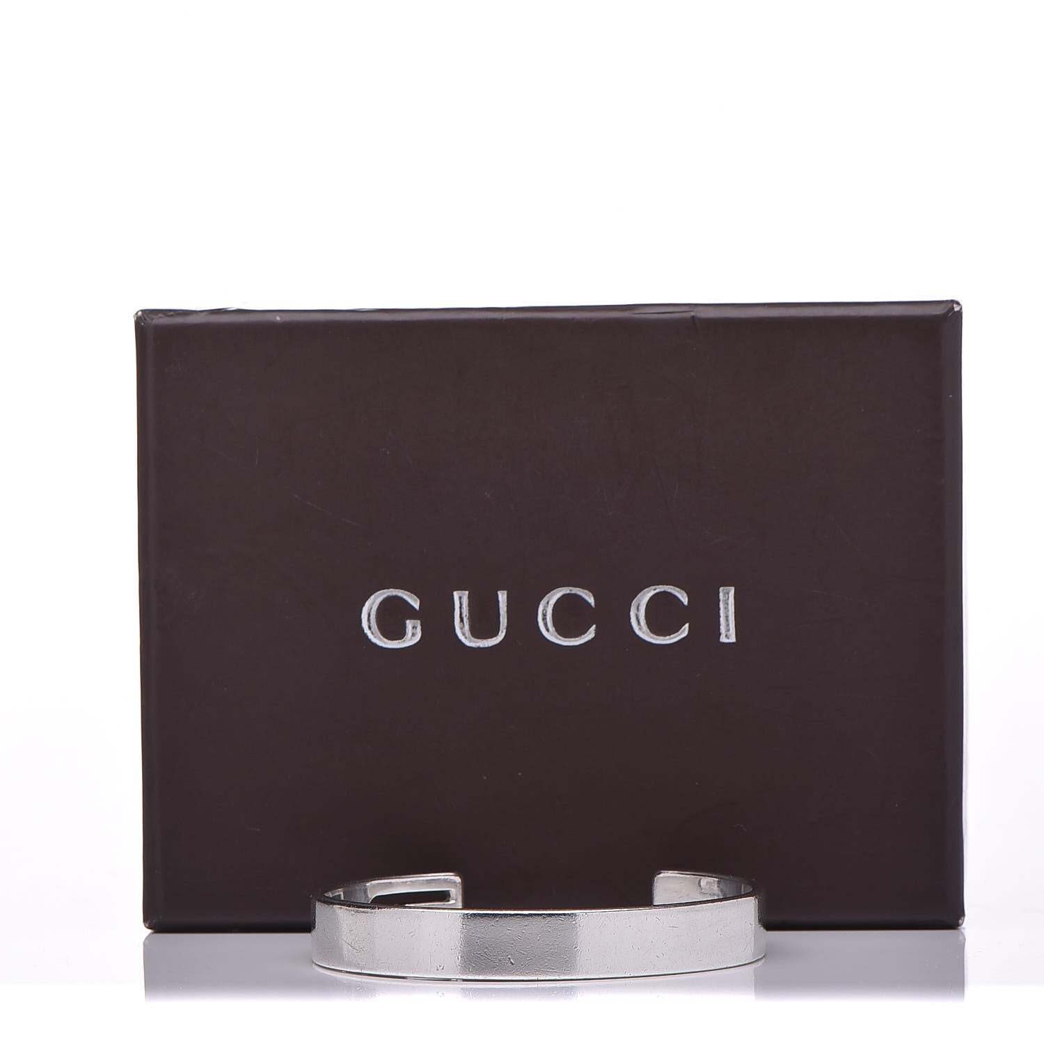 Gucci Sterling Silver Cutout Logo Cuff Bracelet 8 of 8