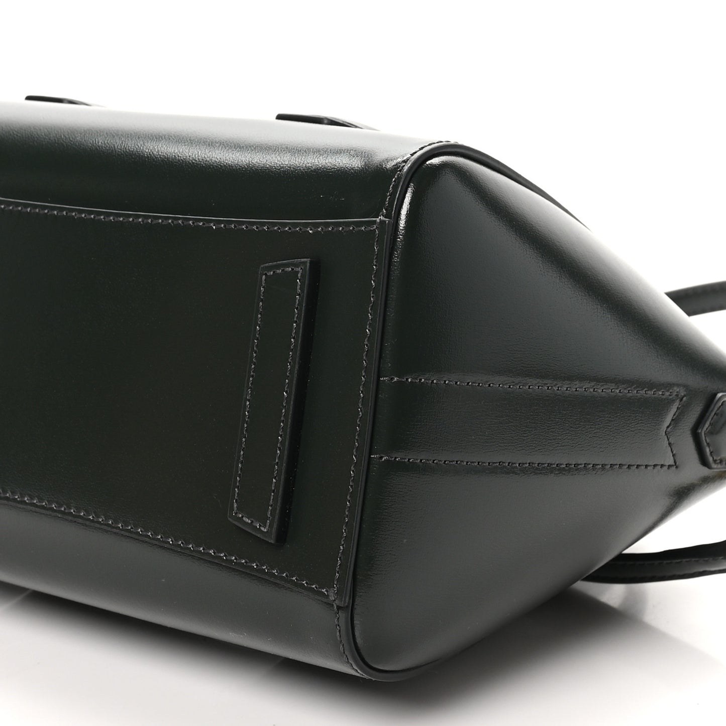 Box Calfskin Mini Lock Antigona Shoulder Bag Green Forest