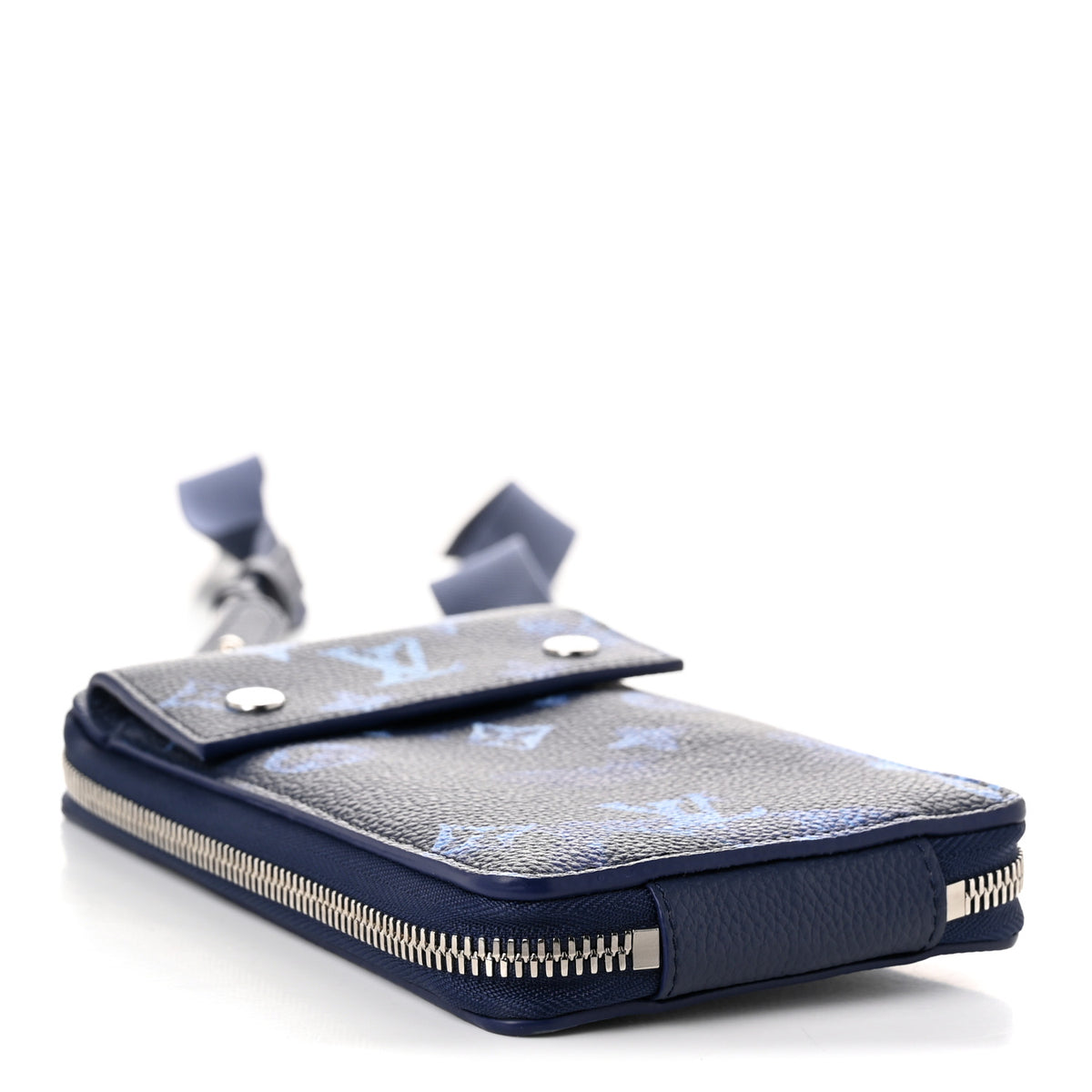 Louis Vuitton Monogram Ink Watercolor Phone Pouch Blue 4 of 10