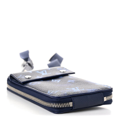Louis Vuitton Monogram Ink Watercolor Phone Pouch Blue 4 of 10