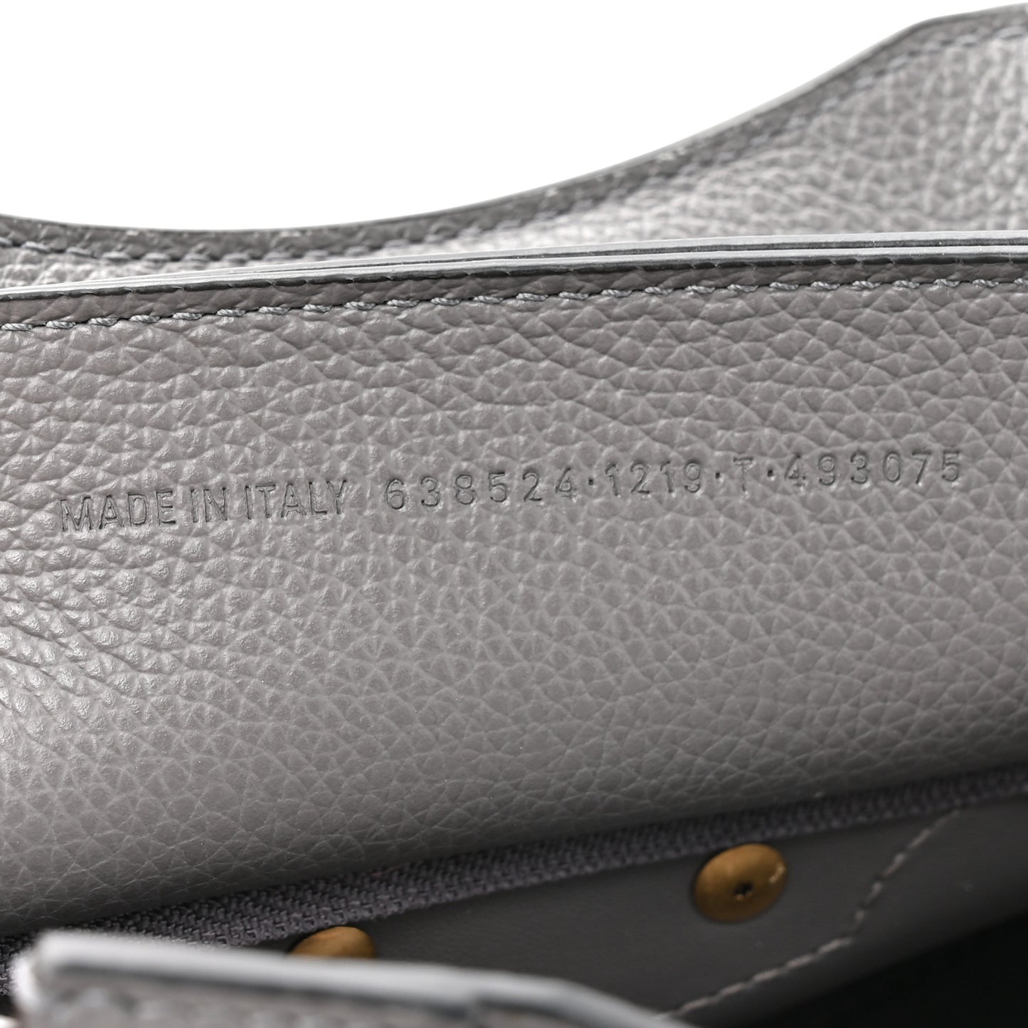 Grained Calfskin Neo Classic Gold Hardware Mini City Dark Grey