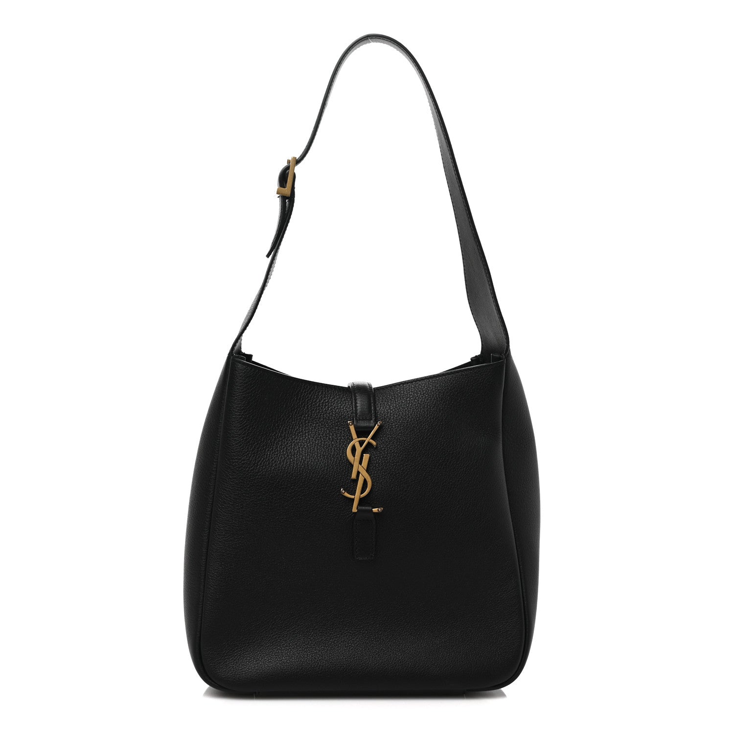 Saint Laurent Smooth Calfskin Small Le 5 A 7 Soft Hobo Black 1 of 8