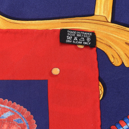 Hermes Silk Boucles Et Galons Du Tsar Scarf 90 3 of 4