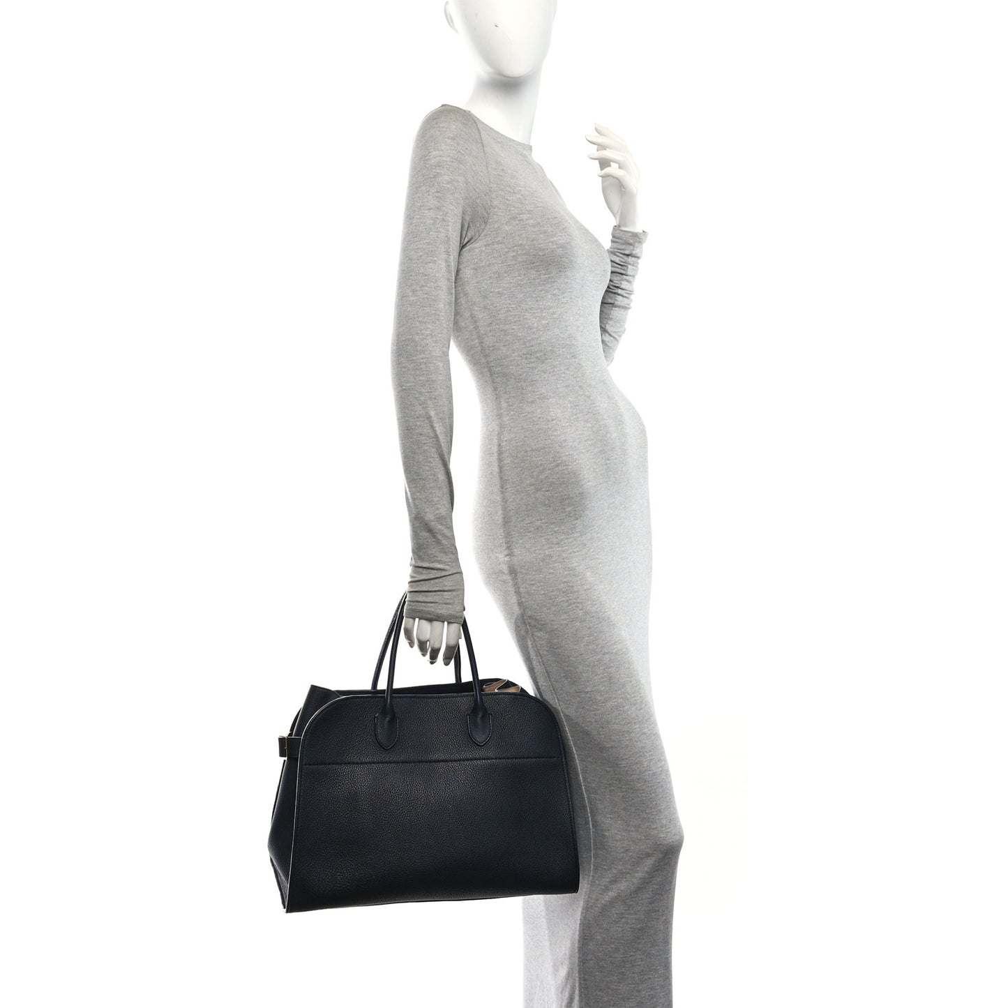 Matte Grained Calfskin Soft Margaux 15 Dark Navy