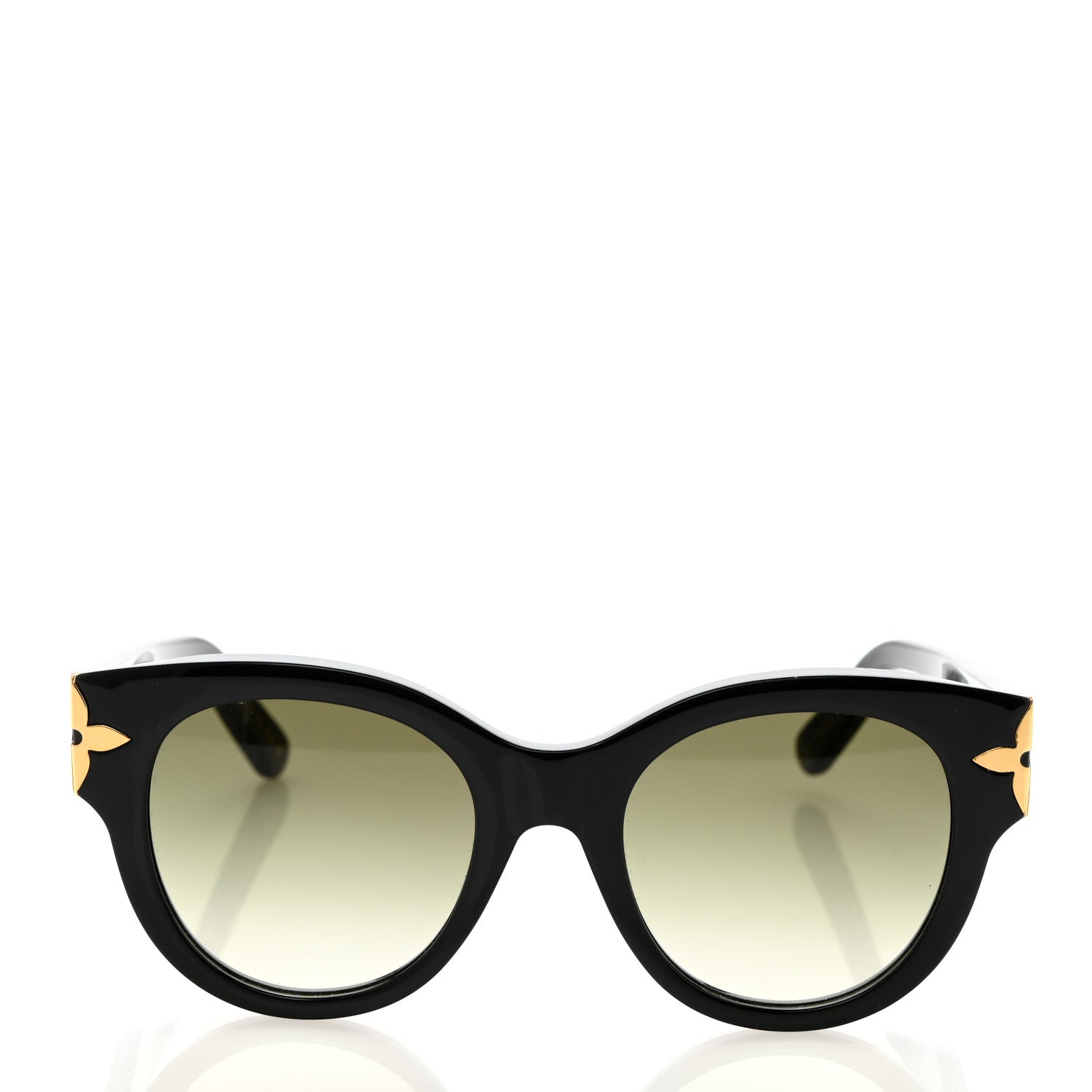 Louis Vuitton Acetate Flower Edge Round Sunglasses Z1777W Black 2 of 7
