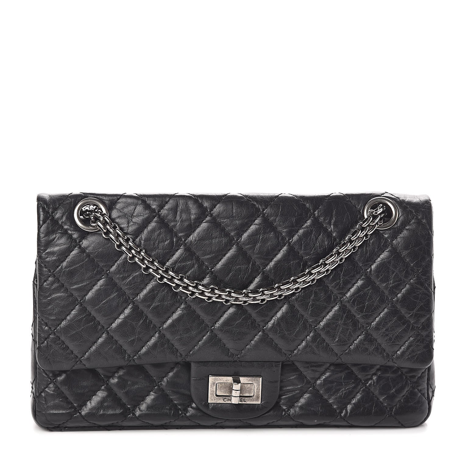 Chanel Aged Calfskin Quilted 2.55 Reissue 225 Flap Black 1 of 10