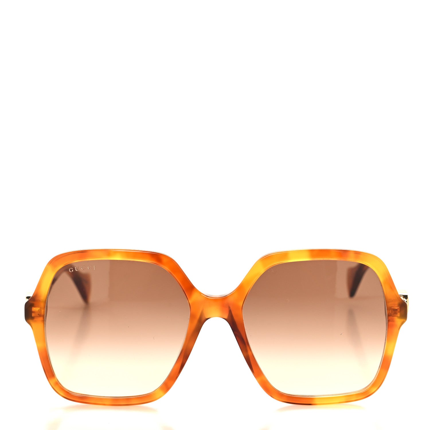 Gucci Acetate Oversize Rectangle Frame GG1072S Sunglasses  Tortoise 2 of 7
