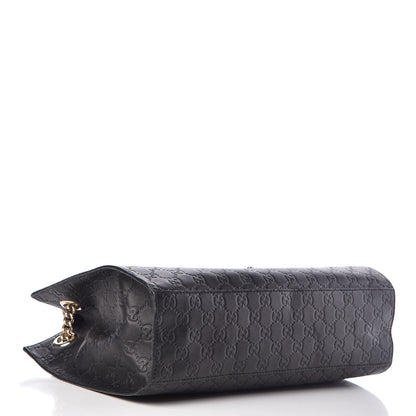 Gucci Guccissima Large Emily Chain Shoulder Bag Black 4 of 13