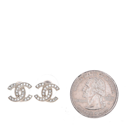 Chanel Crystal Mini CC Earrings Light Gold 2 of 5