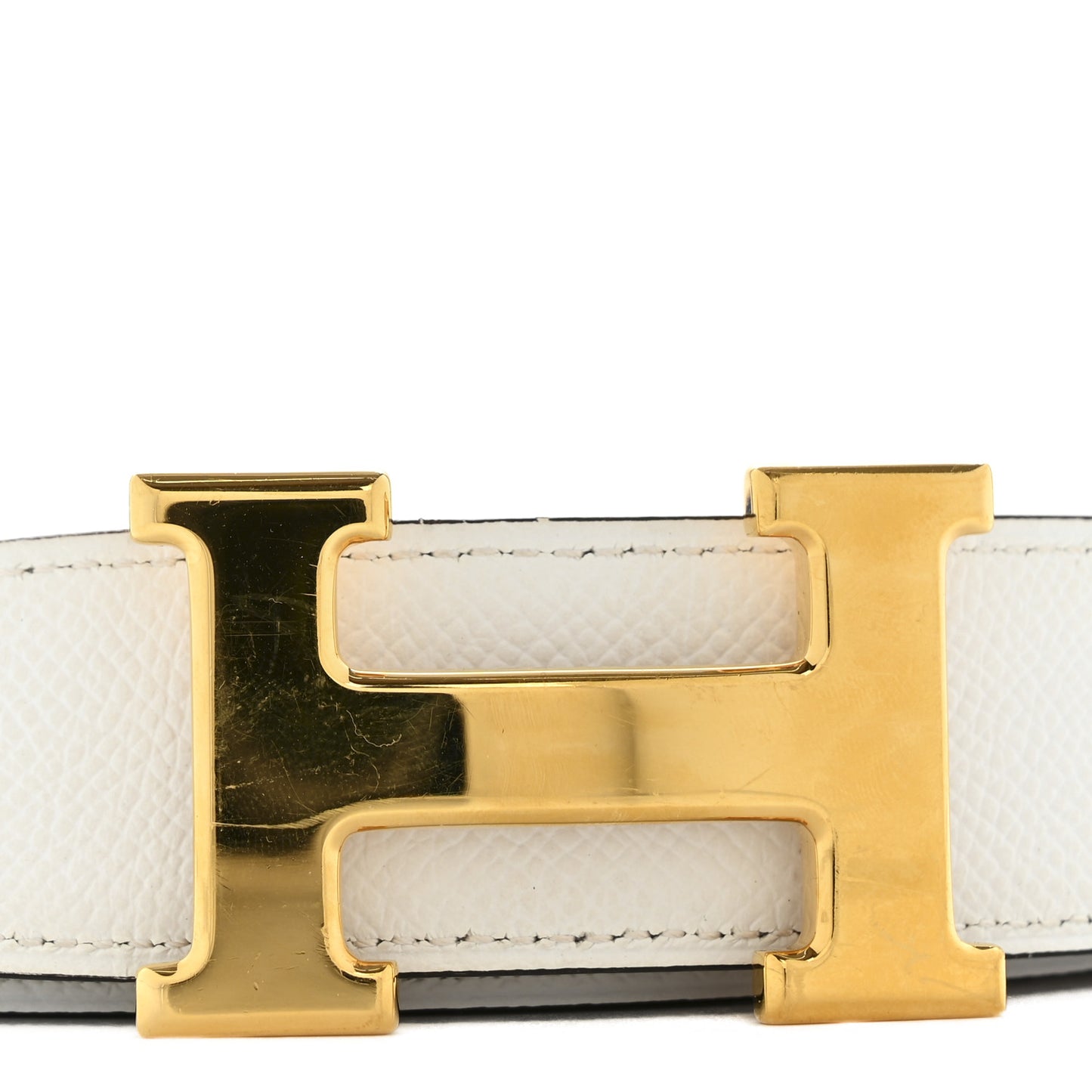 Epsom 32mm H Belt 100 40 White Gold