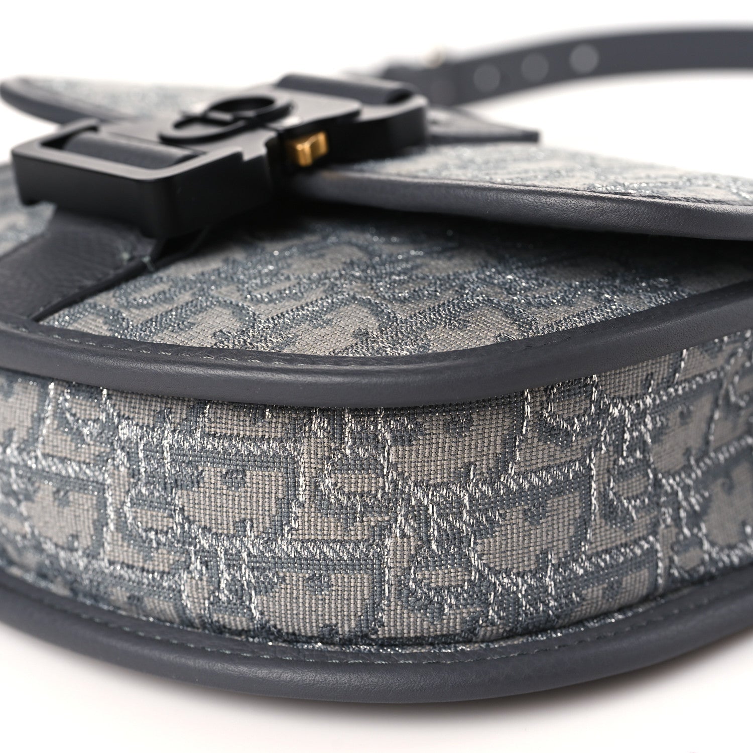 Christian Dior Oblique Grained Calfskin Mini Gallop Bag With Strap Grey 8 of 8