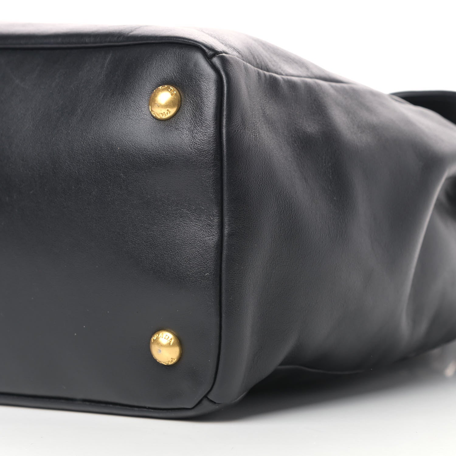 Prada Soft Calf Shopping Tote Black 9 of 11