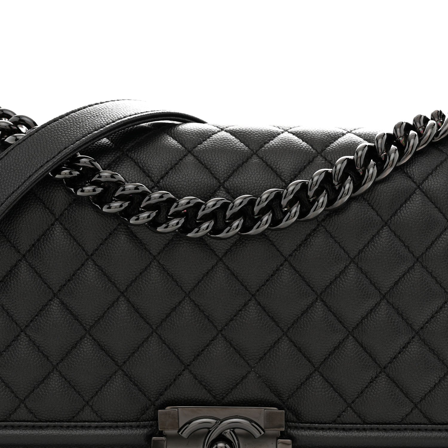 Chanel Caviar Quilted Medium Boy Flap So Black 8 of 11