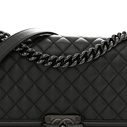 Chanel Caviar Quilted Medium Boy Flap So Black 8 of 11