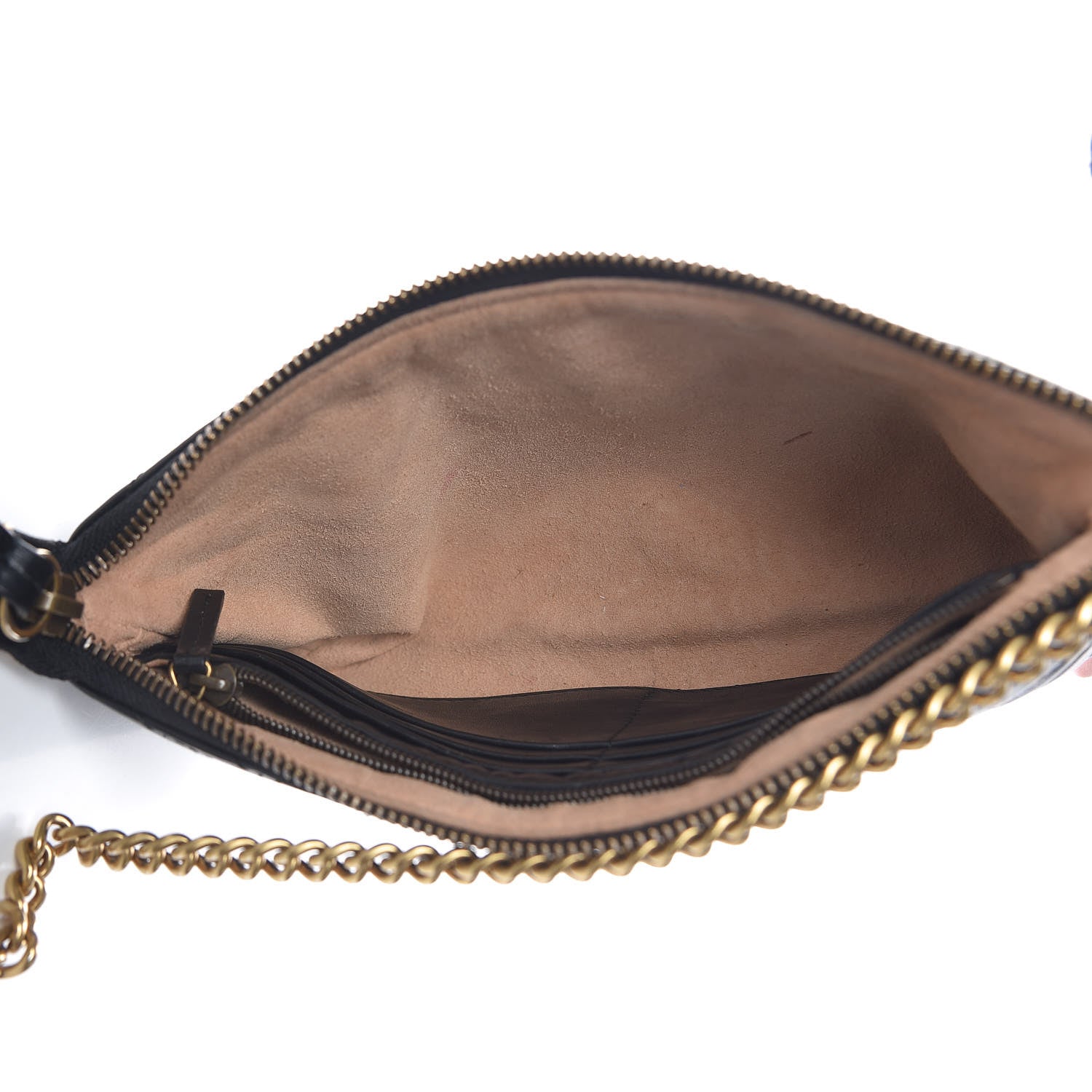 Gucci Calfskin Matelasse Mini GG Marmont Chain Bag Black 5 of 12