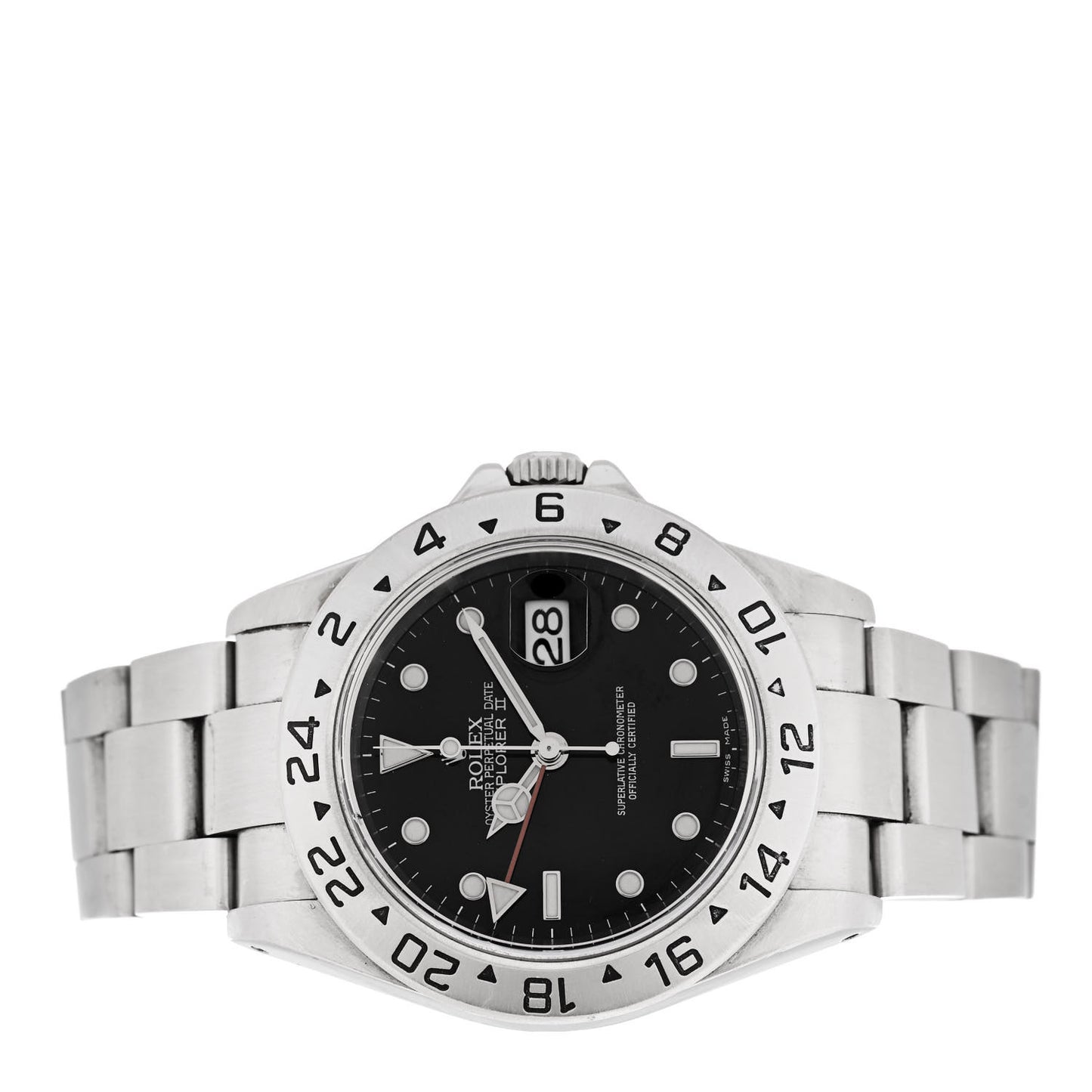 Stainless Steel 40mm Oyster Perpetual Date Explorer II Watch Black 16570