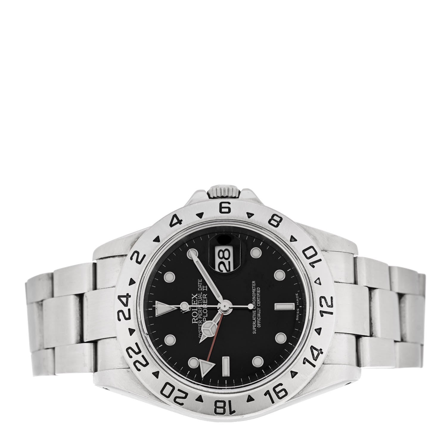 Rolex Stainless Steel 40mm Oyster Perpetual Date Explorer II Watch Black 16570 2 of 4