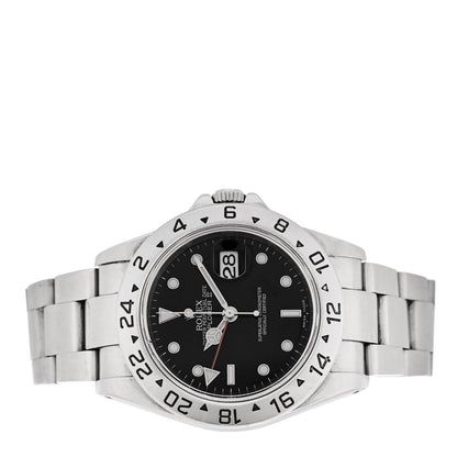 Rolex Stainless Steel 40mm Oyster Perpetual Date Explorer II Watch Black 16570 2 of 4