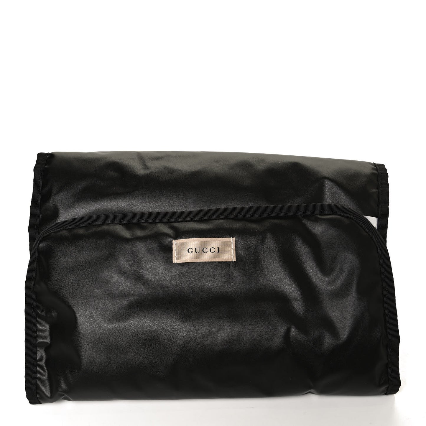 GG Supreme Monogram Web Messenger Diaper Bag Black Grey