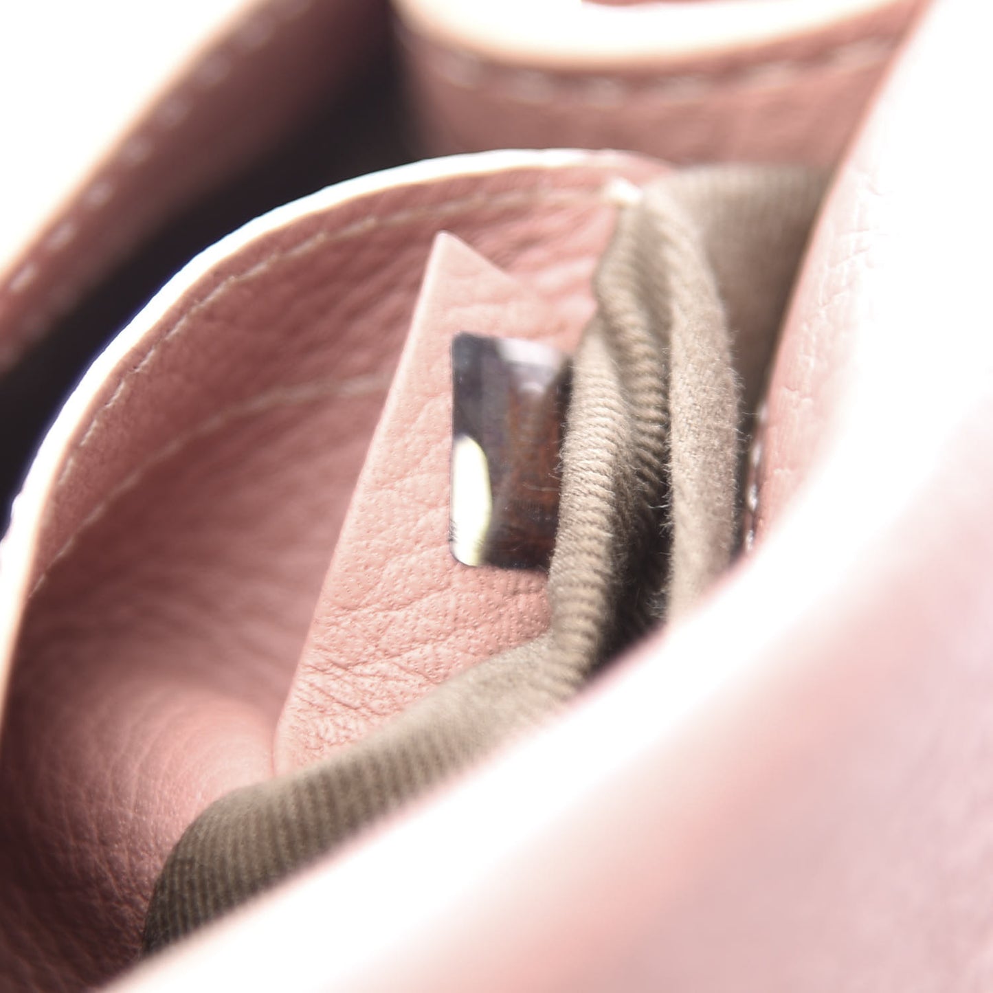 Grained Calfskin Small Marcie Saddle Bag Anemone Pink