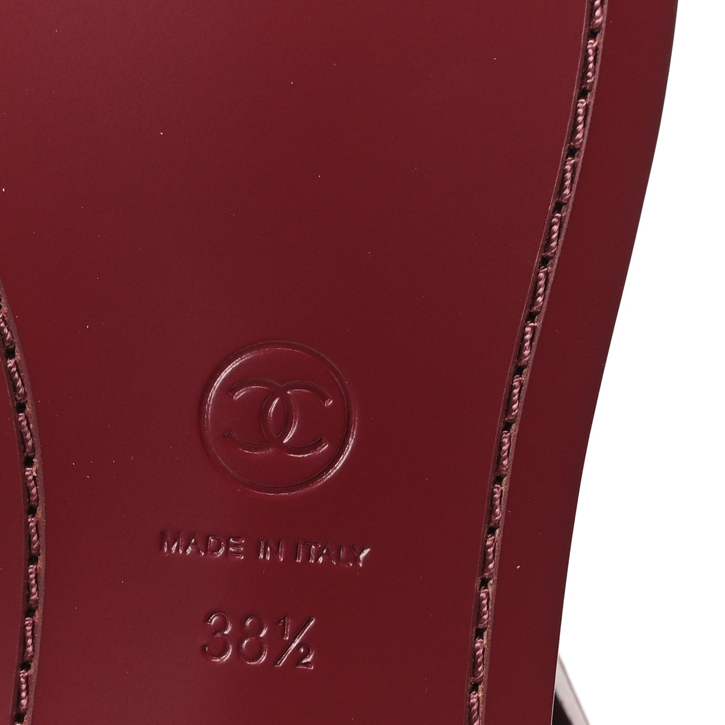 Calfskin Crystal Slingback Loafers 38.5 Dark Burgundy