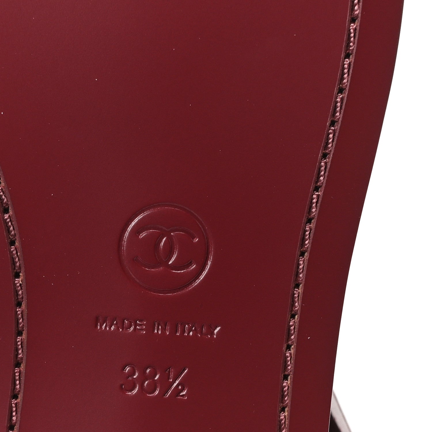 Chanel Calfskin Crystal Slingback Loafers 38.5 Dark Burgundy 7 of 10