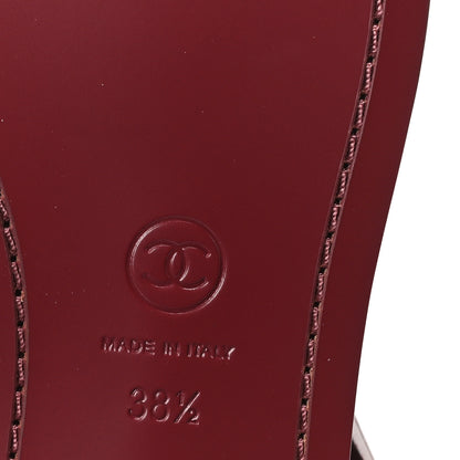 Chanel Calfskin Crystal Slingback Loafers 38.5 Dark Burgundy 7 of 10
