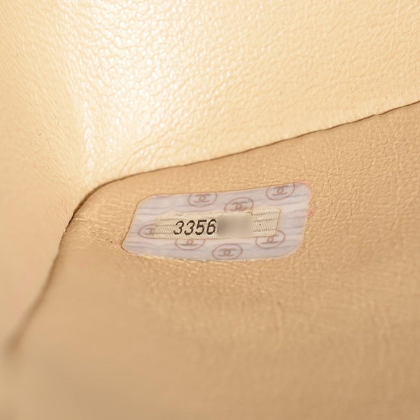 Lambskin Quilted Medium Double Flap Beige