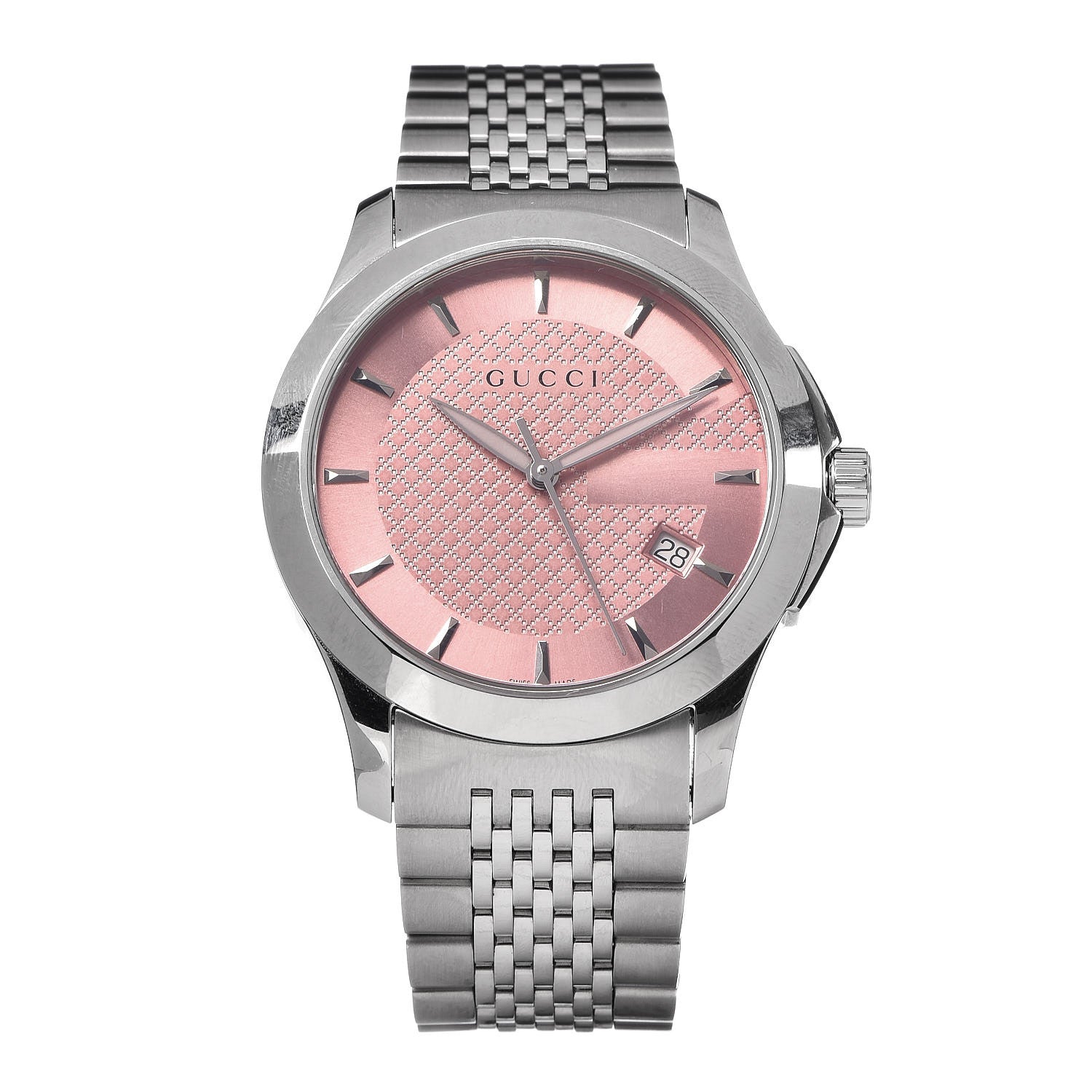 Gucci Stainless Steel 38mm G-Timeless Quartz Watch Pink 1 of 7