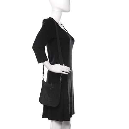 Hermes Taurillon Clemence Evelyne TPM Black 2 of 11