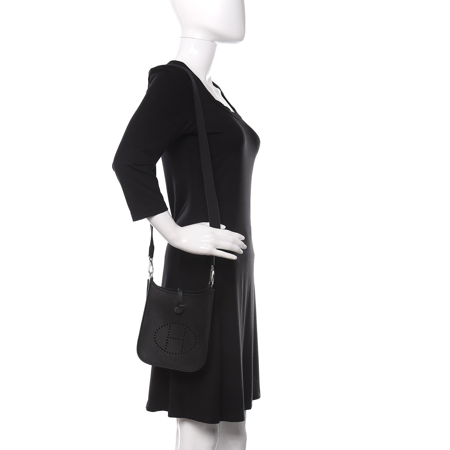Hermes Taurillon Clemence Evelyne TPM Black 2 of 10