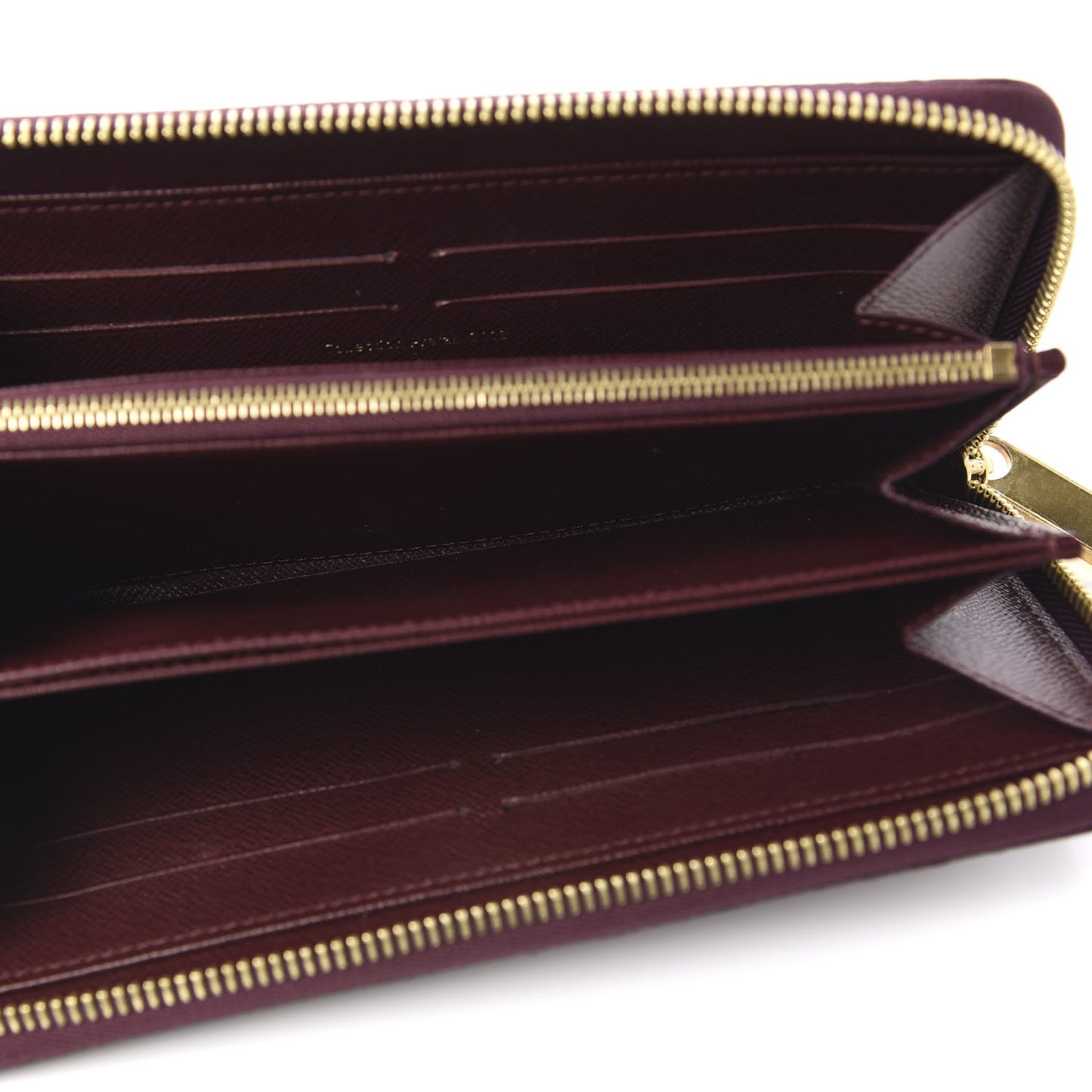 Damier Paillettes Zippy Wallet Red
