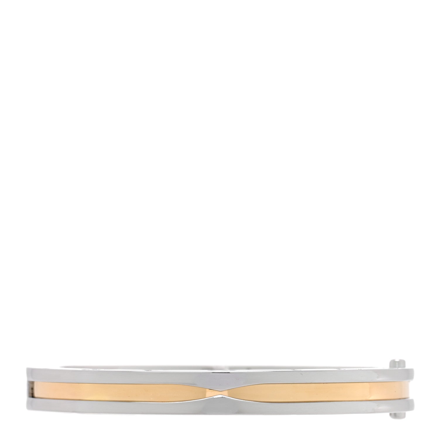 Bulgari 18K Yellow Gold Stainless Steel B.Zero1 Bangle Bracelet S 1 of 4