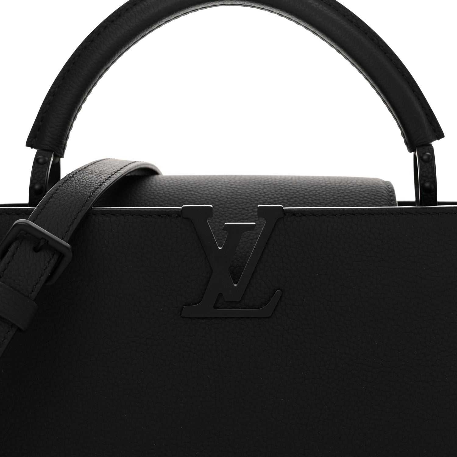 Louis Vuitton Taurillon Capucines East West MM Matte Black 7 of 9