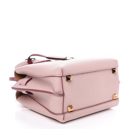 MCM Grained Calfskin Mini Milla Tote Pale Mauve 3 of 9