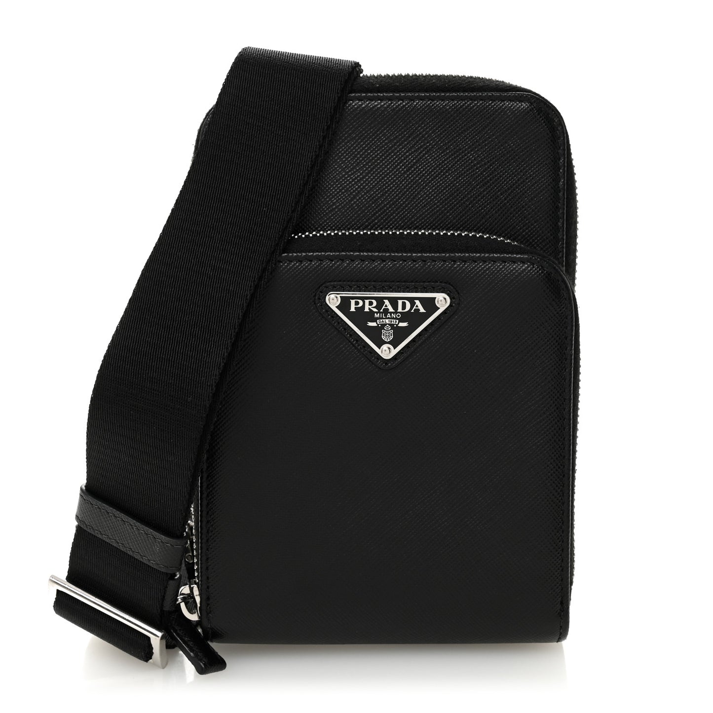 Saffiano Smartphone Case Crossbody Black