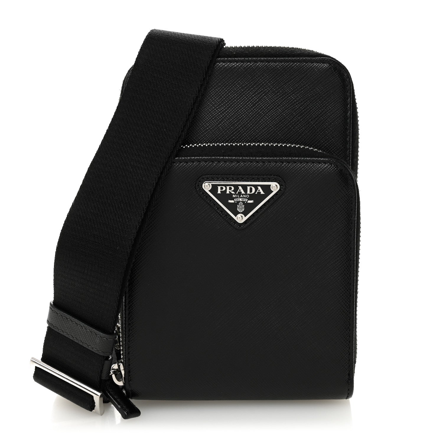 Prada Saffiano Smartphone Case Crossbody Black 1 of 12