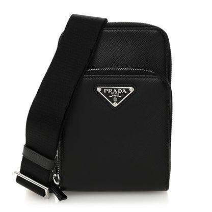 Prada Saffiano Smartphone Case Crossbody Black 1 of 12