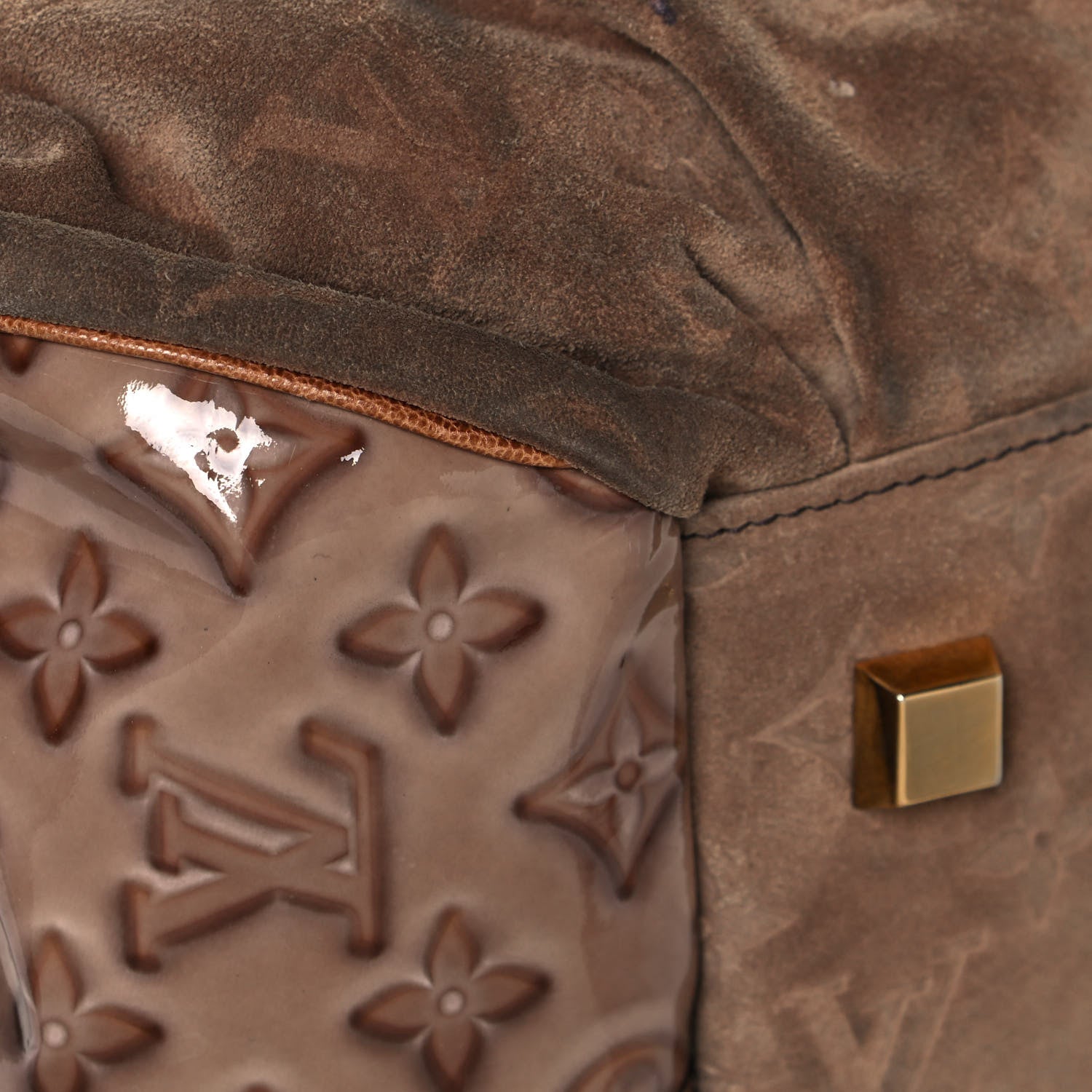 Louis Vuitton Suede Patent Monogram Irene Brown 9 of 16