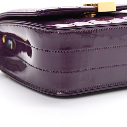 Saint Laurent Patent Matelasse Monogram Small Vicky Chain Bag Prunia 9 of 10