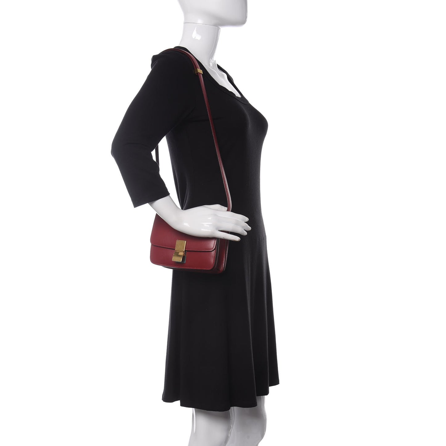 Smooth Calfskin Small Classic Box Flap Bag Red