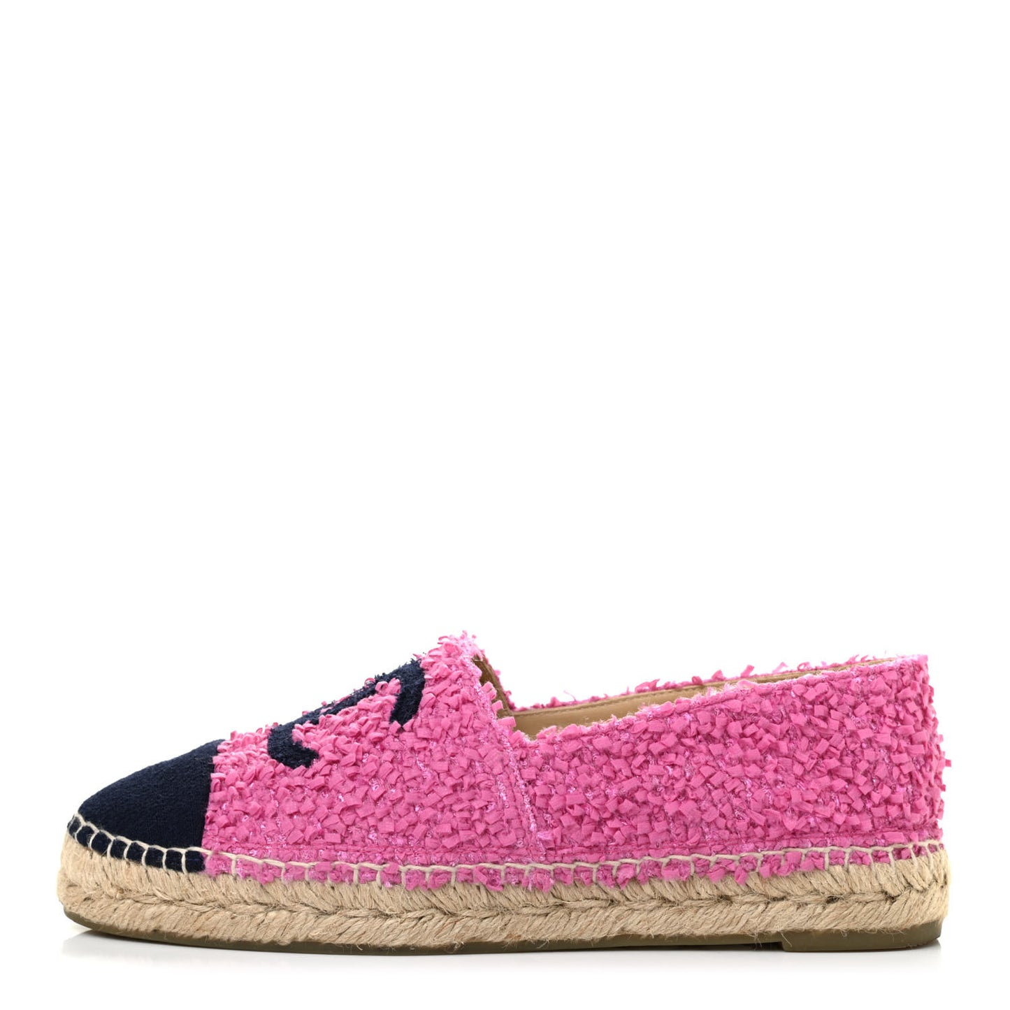 Tweed CC Espadrilles 39 Dark Pink Navy