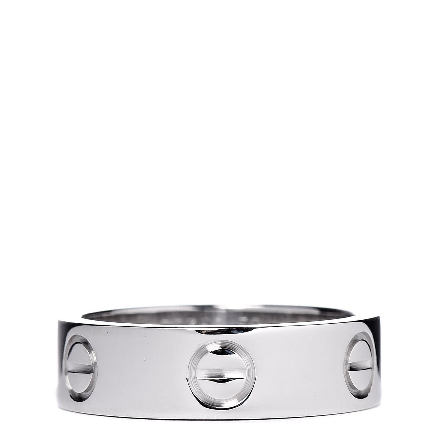 18K White Gold 5.5mm LOVE Ring 52 6
