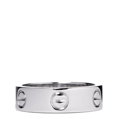 Cartier 18K White Gold 5.5mm LOVE Ring 52 6 1 of 4